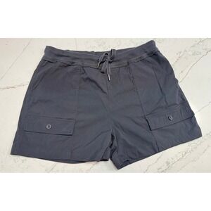 Te Verde‎ Pull On Nylon Shorts Pockets 3.5" Inseam Black Hiking Outdoor Size Med